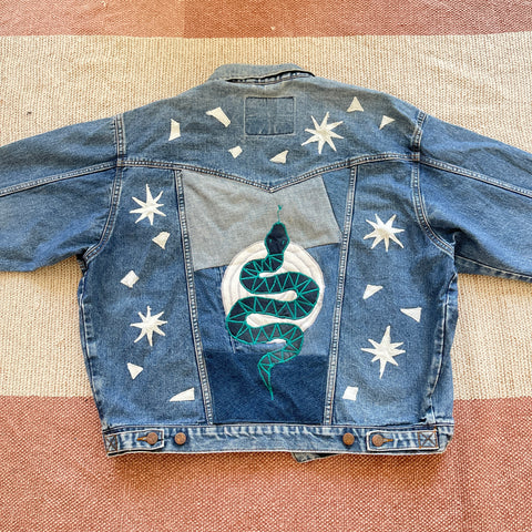 Serpent moon denim jacket (M)