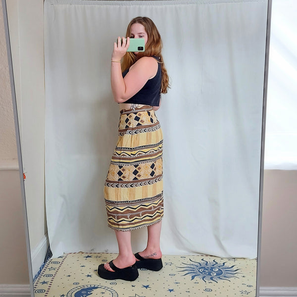 Caramel wrap skirt (M)