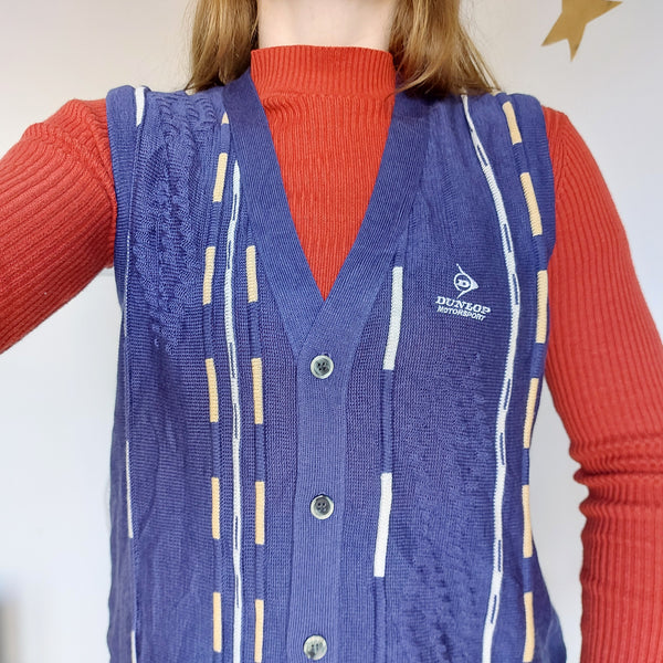 Knit vest in blue (M)