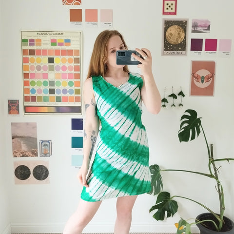 Emerald tie dye dress (S)