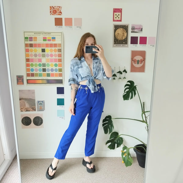 Royal blue trousers (XS)