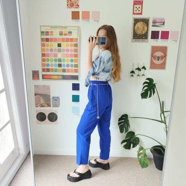 Royal blue trousers (XS)