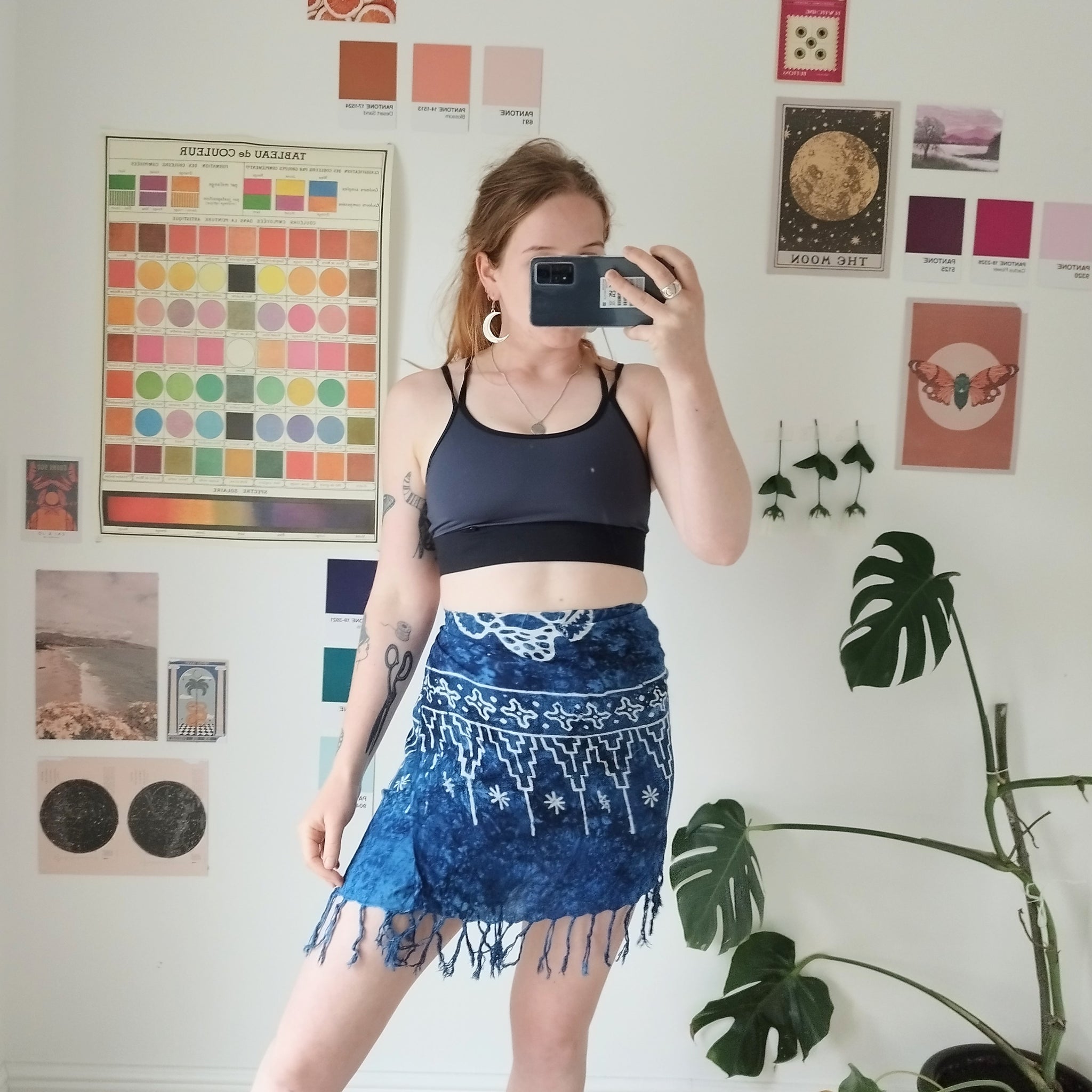 Ocean wrap skirt (S)