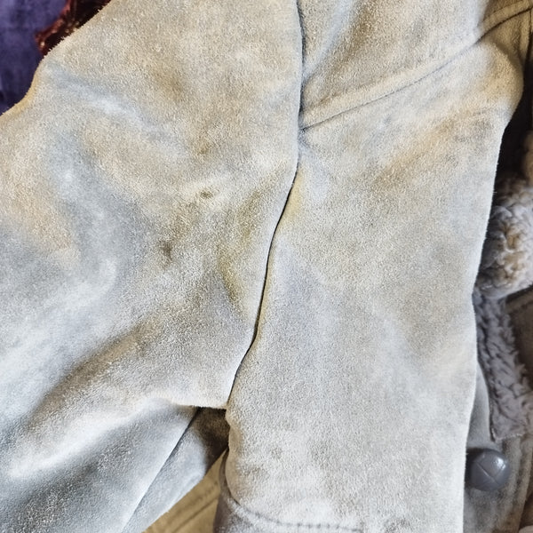 Lilac sheepskin coat (M)