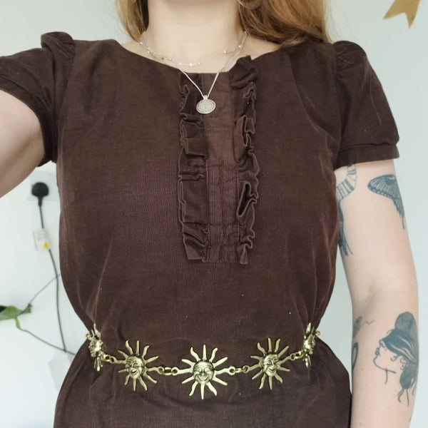 Nutmeg corduroy dress (S)