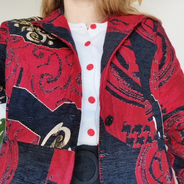 Garnet tapestry jacket (L)