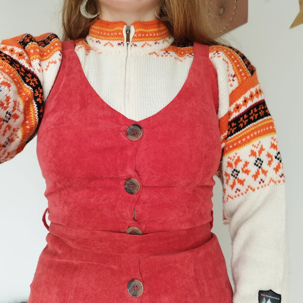 Rhubarb corduroy dress (S)