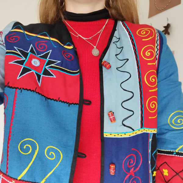 Sun embroidered jacket (M)