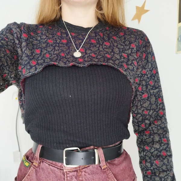 Rose knit shrug (S)