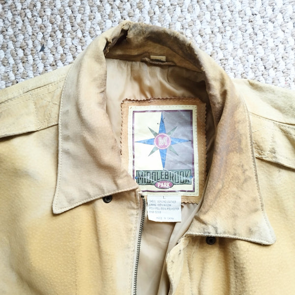 Sandy suede bomber jacket (XL)