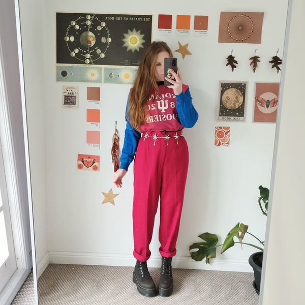 Berry cropped sweater (S)